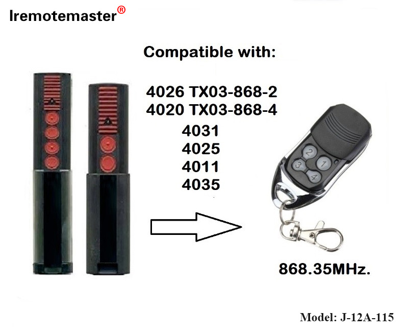 За 4020 4026 TX03-868-4 дистанционно управление 868mhz TX03-8-4 Rolling Code