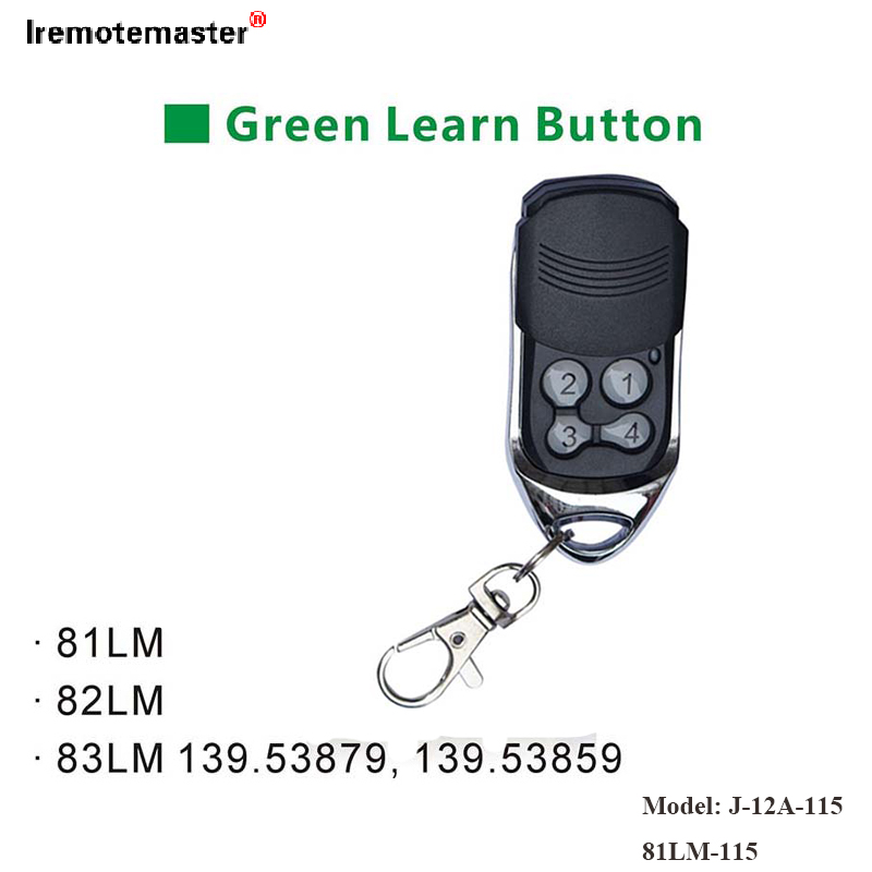 За 81LM 82LM 83LM Green Learn бутон за дистанционно отваряне на гаражна врата 390MHz