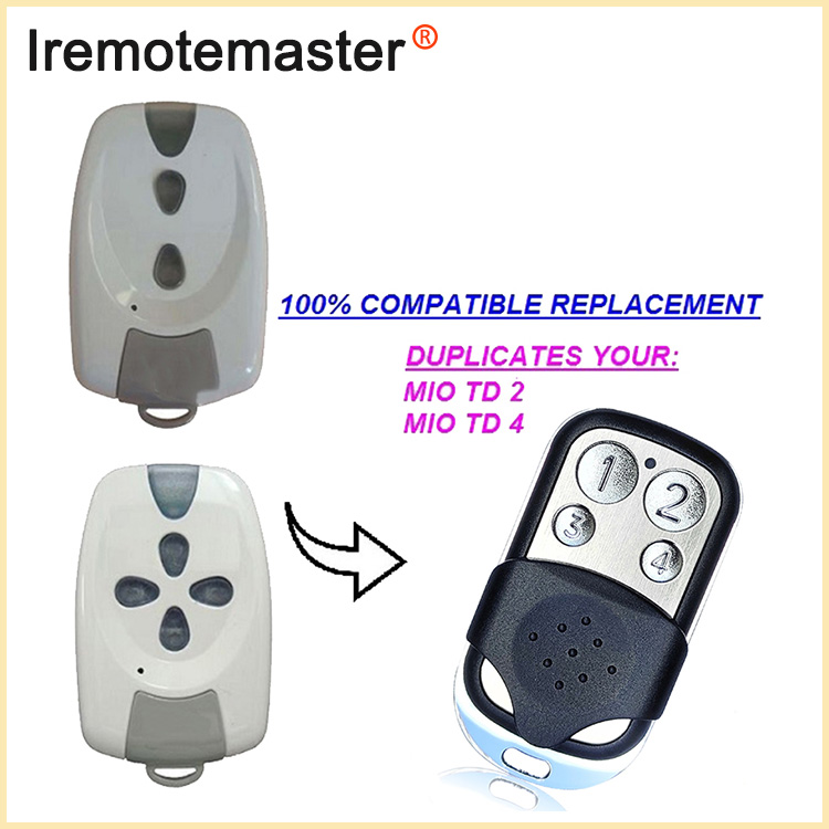 За MIO TR2 TR4 Garage Remote Control Rolling Code 433MHz